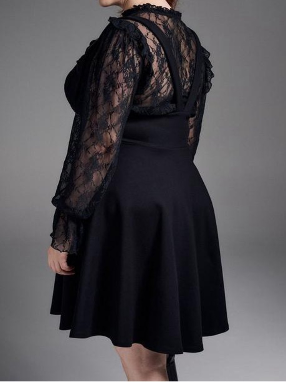 Nightfall Front-Zip Pinafore Skirt/Dress - Picture 2 of 3